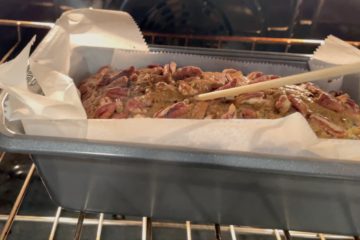 zucchini bread in oven