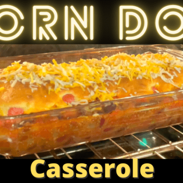 Corn dog casserole with Chili