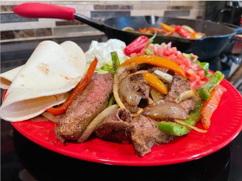 Flat Iron Steak Fajitas