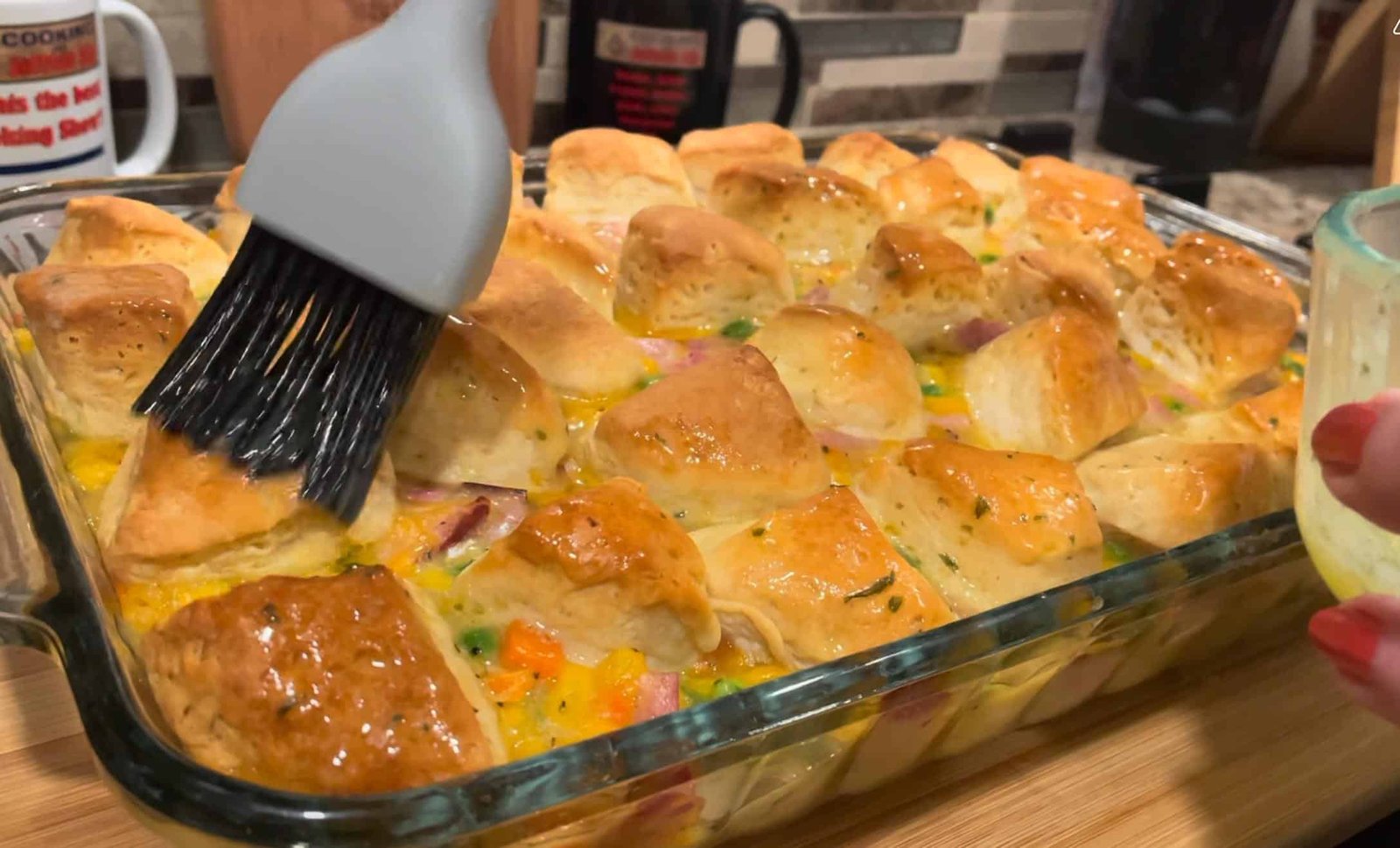 Ham And Biscuits Casserole