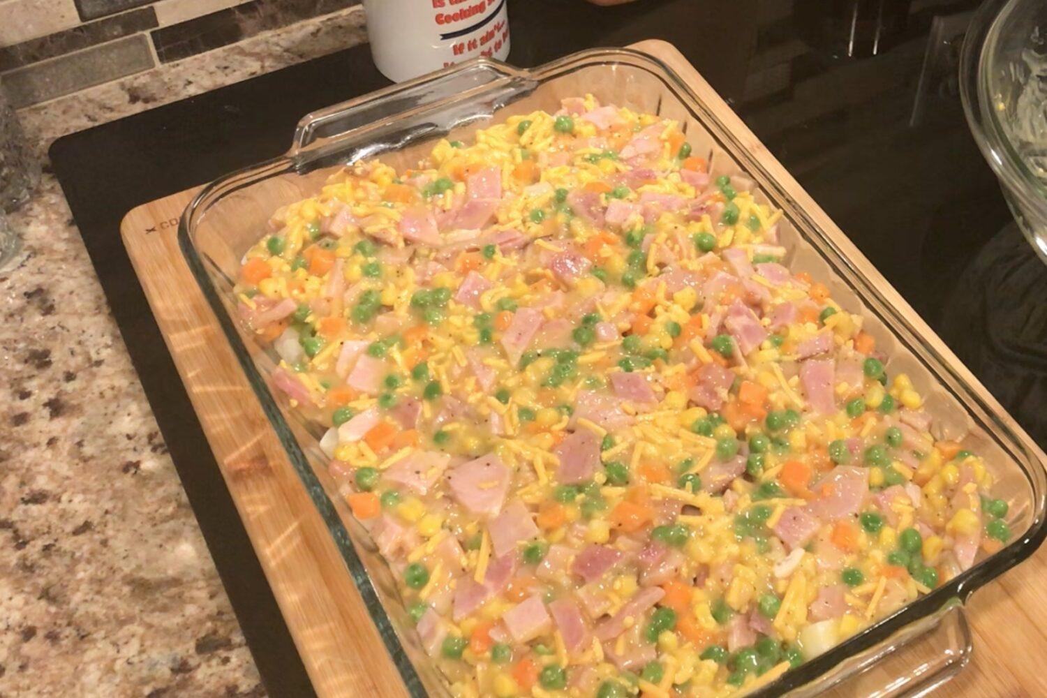 Ham And Biscuits Casserole