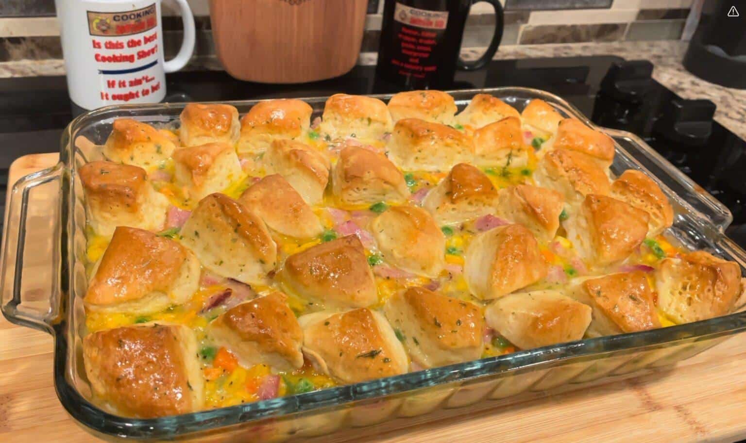 Ham And Biscuits Casserole
