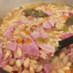Great Northern Beans and Ham in a Dutch Oven