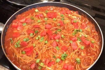 One Pot Taco Spaghetti